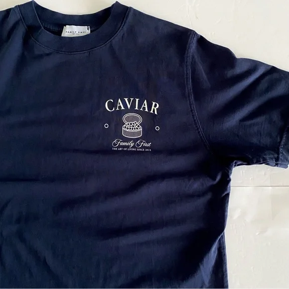 Family First Milano Caviar Print Tee Crewneck T Shirt - Picture 6 of 10